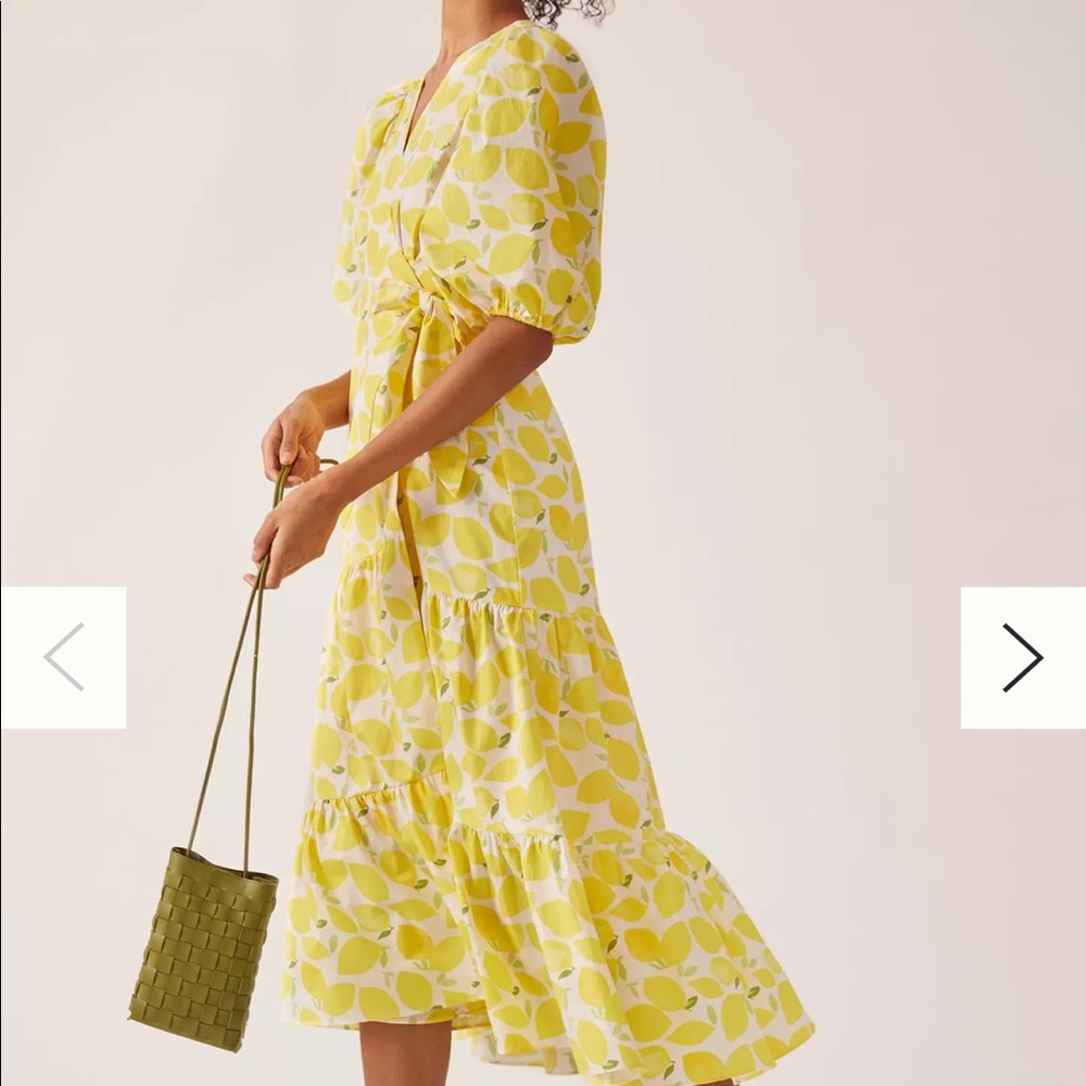 Hutch Lemon wrap dress